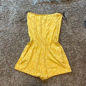 Forever 21 Yellow flower romper